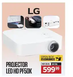 Centre Hi-Fi LG PROJECTOR LED HD PF50K offer