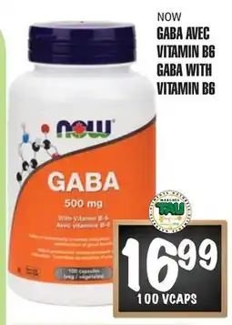 NOW GABA AVEC VITAMIN B6