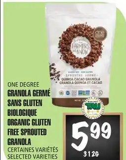 Marches Tau ONE DEGREE GRANOLA GERMÉ SANS GLUTEN BIOLOGIQUE offer