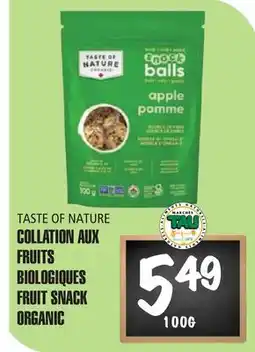 Marches Tau COLLATION AUX FRUITS BIOLOGIQUES TASTE OR NATURE offer
