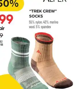 Pronature ALPER TREK CREW SOCKS offer
