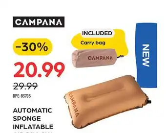 Pronature CAMPANA AUTOMATIC SPONGE INFLATABLE AIR PILLOW offer