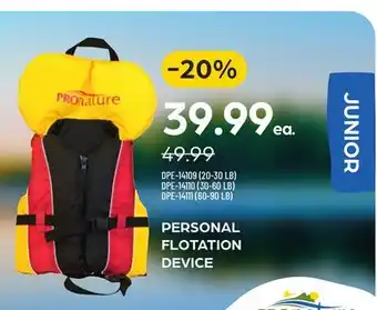 Pronature PRONATURE PERSONAL FLOTATION DEVICE offer