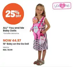 Toys R us 16 Baby on the Go Doll offer