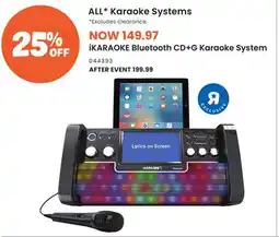 Toys R us iKARAOKE Bluetooth CD+G Karaoke System offer