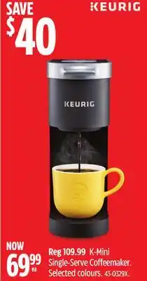 Canadian Tire Keurig K-Mini Single-Serve Coffeemaker offer