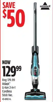 Canadian Tire Bissell Adapt Li-Ion 2-in-1 Cordless Stick Vac offer