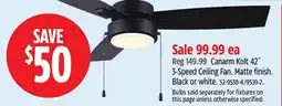 Canadian Tire Canarm Kolt 42 3-Speed Ceiling Fan offer