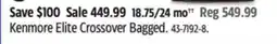 Canadian Tire Kenmore Elite Crossover Bagged offer