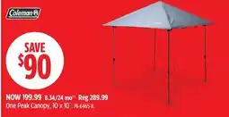 Canadian Tire Coleman One Peak Canopy, 10 x 10´ offer
