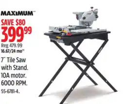 Canadian Tire MAXIMUM 7˝ Tile Saw with Stand offer