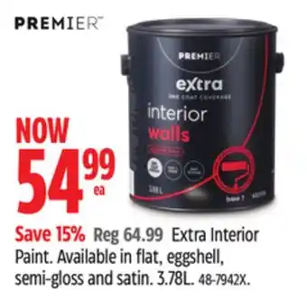 Canadian Tire Premier Extra Interior Paint offer