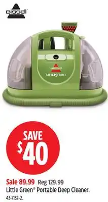 Canadian Tire BISSELL Little Green Portable Deep Cleaner offer