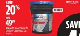 Canadian Tire EpoxyShield 3X Driveway Sealer Plus, 17L offer