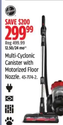 Canadian Tire Hoover Multi-Cyclonic Canister with Motorized Floor Nozzle offer