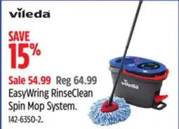 Canadian Tire Vileda EasyWring RinseClean Spin Mop System offer