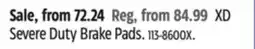 Canadian Tire PRO-SERIES XD Severe Duty Brake Pads offer