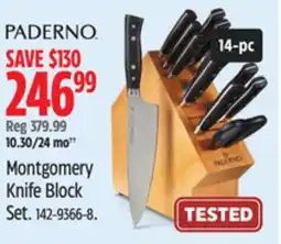 Canadian Tire PADERNO Montgomery Knife Block Set offer