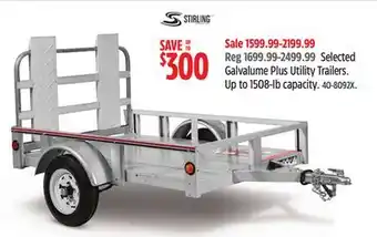 Canadian Tire Stirling Selected Galvalume Plus Utility Trailers offer
