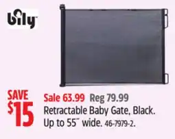 Canadian Tire Bily Retractable Baby Gate, Black offer