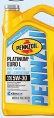 Canadian Tire Pennzoil Platinum Euro Synthetic Motor Oil. 5L offer