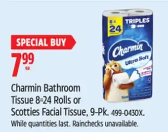 Canadian Tire Scotties Charmin Bathroom Tissue 8=24Rolls or Scotties Facial Tissue, 9-Pk offer