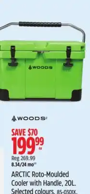 Canadian Tire Woods ARCTIC Roto-Moulded Cooler with Handle, 20L offer