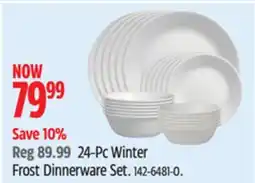 Canadian Tire Corelle 24-Pc Winter Frost Dinnerware Set offer
