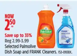 Canadian Tire Selected Palmolive Dish Soap and FRANK Cleaners offer