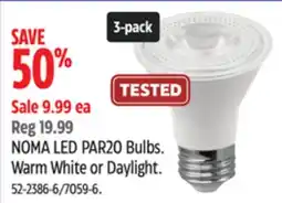 Canadian Tire NOMA LED PAR20 Bulbs offer