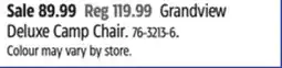 Canadian Tire Woods Grandview Deluxe Camp Chair offer