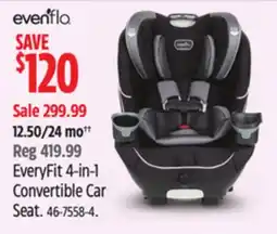 Canadian Tire Evenflo EveryFit 4-in-1 Convertible Car Seat offer