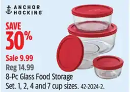 Canadian Tire Anchor Hocking 8-Pc Glass Food Storage Set offer