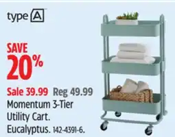 Canadian Tire TYPE A Momentum 3-Tier Utility Cart offer