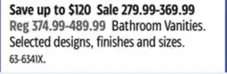 Canadian Tire CANVAS Bathroom Vanities offer
