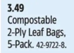 Canadian Tire Canadian Tire Compostable 2-Ply Leaf Bags, 5-Pack offer