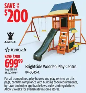 Canadian Tire KidKraft Brightside Wooden Play Centre offer