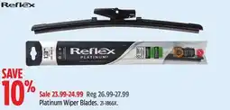 Canadian Tire REFLEX Platinum Wiper Blades offer