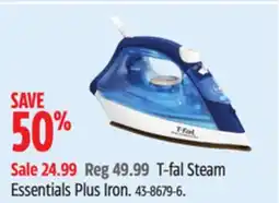 Canadian Tire T-fal Steam Essentials Plus Iron offer