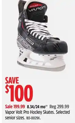 Canadian Tire Bauer Vapor Volt Pro Hockey Skates offer