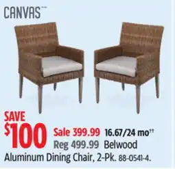 Canadian Tire CANVAS Belwood Aluminum Dining Chair, 2-Pk offer