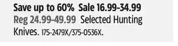 Canadian Tire HUNTSHIELD Selected Hunting Knives offer