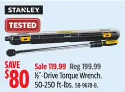 Canadian Tire Stanley 1⁄2-Drive Torque Wrench offer