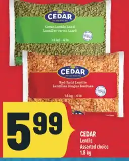 Marché Adonis CEDAR Lentils offer