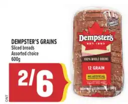 Marché Adonis DEMPSTER'S GRAINS Sliced breads offer