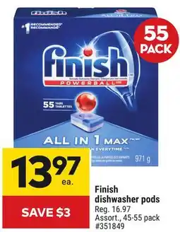Giant Tiger Finish dishwasher pods offer
