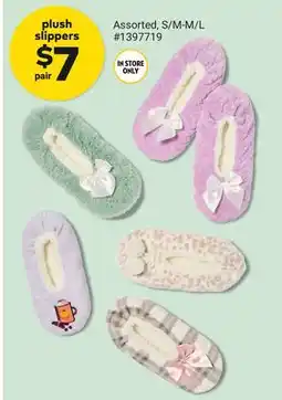 Giant Tiger plush slippers offer