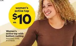 Giant Tiger Women's active top with bottom ruching offer