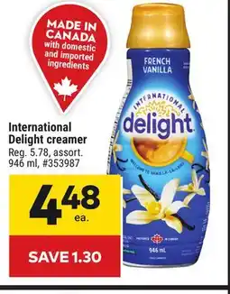 Giant Tiger International Delight creamer offer