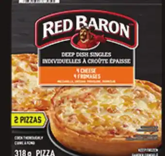 Giant Tiger Red Baron deep dish singles pizza offer